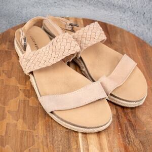Lucky Brand Women's Gloreah Espadrille Sandal Wedge‎ Size 9 M Beige